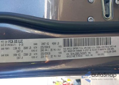 2018 Jeep Compass Altitude 4X4 from USA, damaged, VIN 3C4NJDBB5JT433875